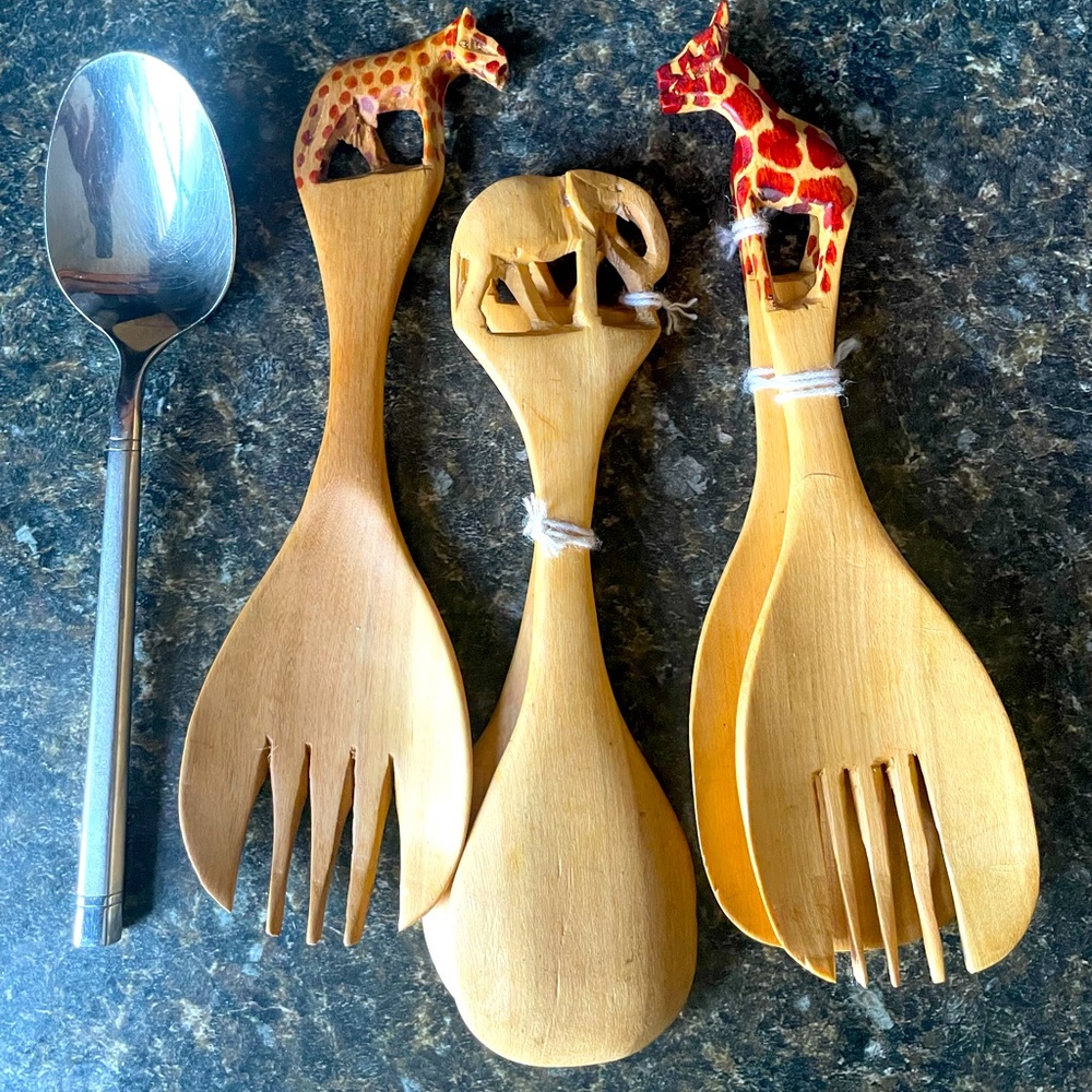 Salad Serving Spoon & Fork